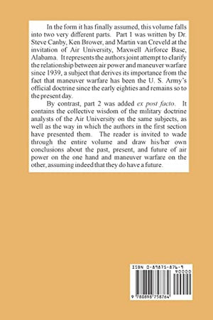 Air Power and Maneuver Warfare,Used