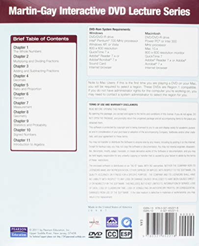 Interactive DVD Lecture Series for Basic College Mathematics,Used