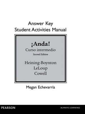 SAM Answer Key for Anda! Curso intermedio,New