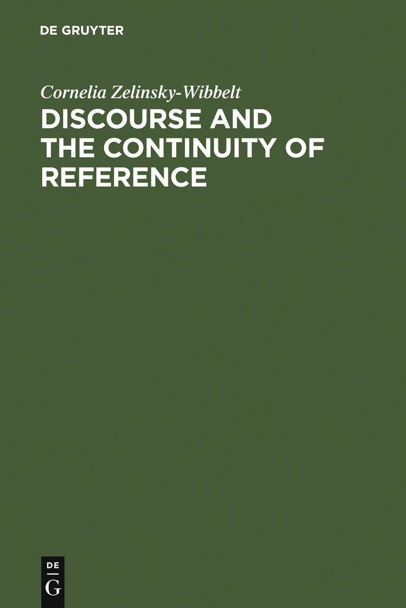 Discourse and the Continuity of Reference: Representing Mental Categorization,Used