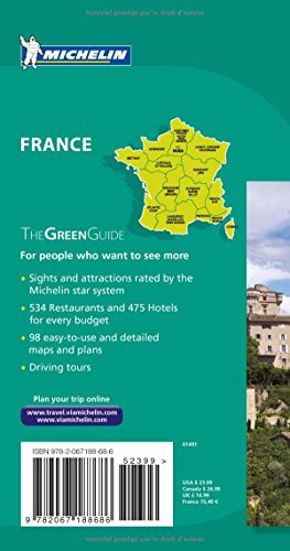 MICHELIN Green Guide France - Comprehensive Travel Guidebook for Exploring France