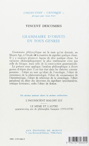 Grammaire d'objets en tous genres,Used