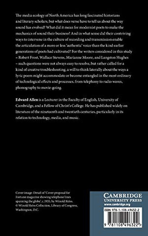 Modernist Invention: Media Technology and American Poetry,Used