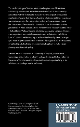 Modernist Invention: Media Technology and American Poetry,Used