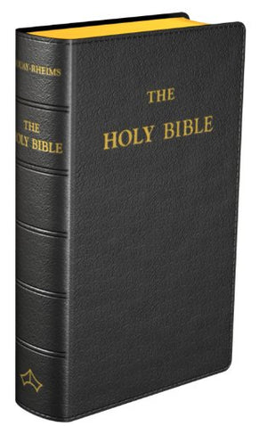 DouayRheims Bible [Pocket size, black flexible cover]