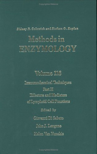 Immunochemical Techniques, Part H: Effectors And Mediators Of Lymphoid Cell Functions (Volume 116) (Methods In Enzymology, Volum,Used