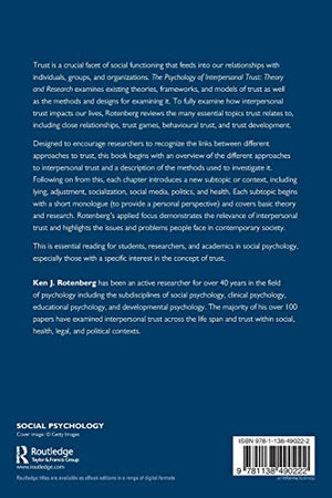 The Psychology of Interpersonal Trust: Theory and Research,Used