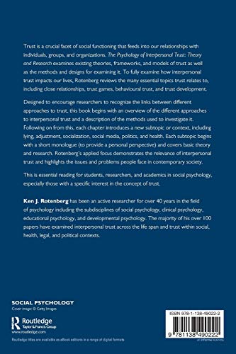 The Psychology of Interpersonal Trust: Theory and Research,Used