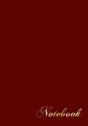 Cherry Minimalist Dot Grid Notebook  7x10 125 dot grid pages Matte Cherry Matte Silk Cover with sturdy white pages notebook,Used