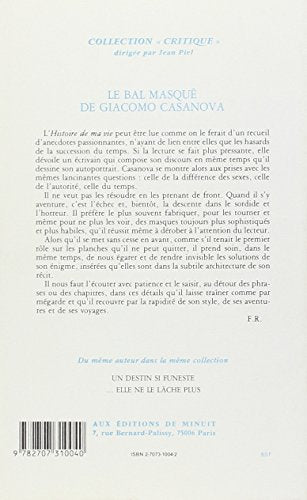 Le bal masqu de Giacomo Casanova,Used
