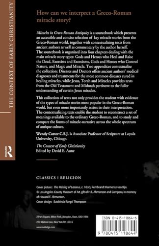 Miracles in GrecoRoman Antiquity: A Sourcebook for the Study of New Testament Miracle Stories (The Context of Early Christianit,Used