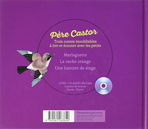 3 contes du Pre Castor ds 4 ans: Marlaguette  La Vache orange  Une histoire de singe (+ CD),Used