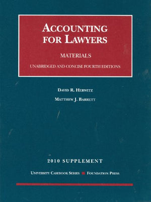 Accounting for Lawyers, 4th, 2010 Supplement,Used
