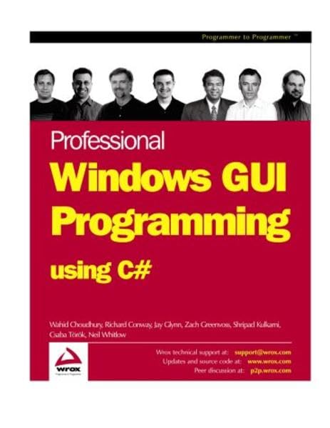 Professional Windows GUI Programming Using C#,Used