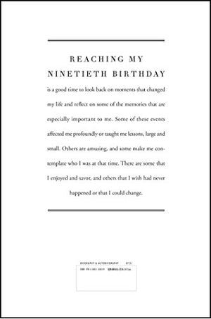 A Full Life: Reflections at Ninety,New