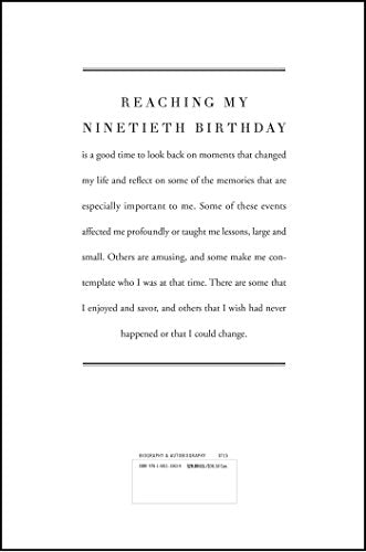 A Full Life: Reflections at Ninety,New
