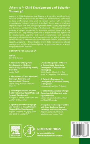 Advances in Child Development and Behavior (Volume 56),Used
