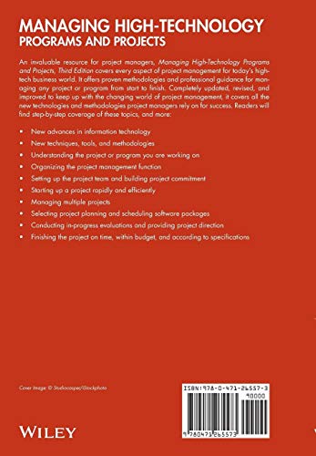 Managing HighTechnology Programs and Projects, Third Edition,New