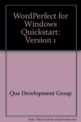 WordPerfect for Windows QuickStart,Used