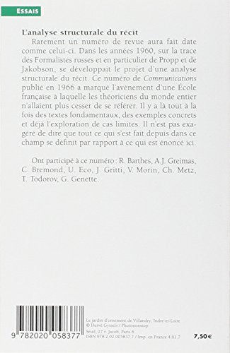 L'Analyse structurale du rcit Communications, 8 points #129 (French Edition),Used
