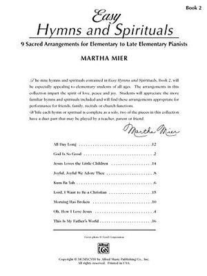 Easy Hymns and Spirituals, Bk 2: 9 Sacred Arrangements for Elementary to Late Elementary Pianists,Used