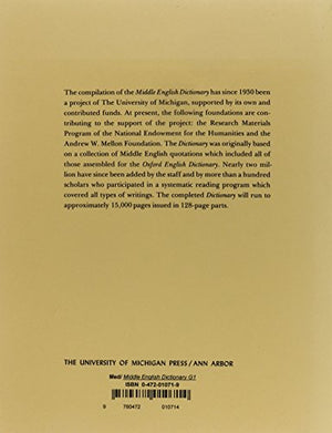 Middle English Dictionary (Volume G.1),Used