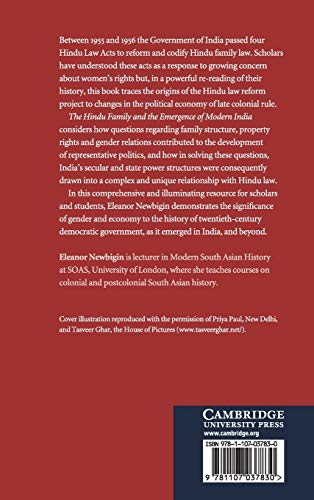 The Hindu Family and the Emergence of Modern India: Law, Citizenship and Community (Cambridge Studies in Indian History and Soci,Used