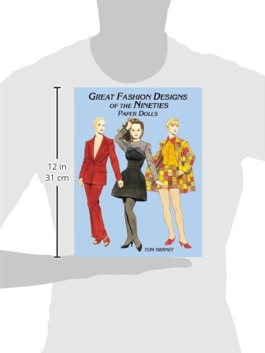 Great Fashion Designs of the Nineties Paper Dolls (Dover Paper Dolls),Used