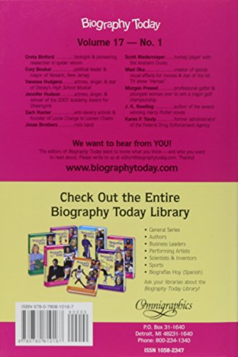 Biography Today: Profiles of People of Interest to Young Readers: 17,Used