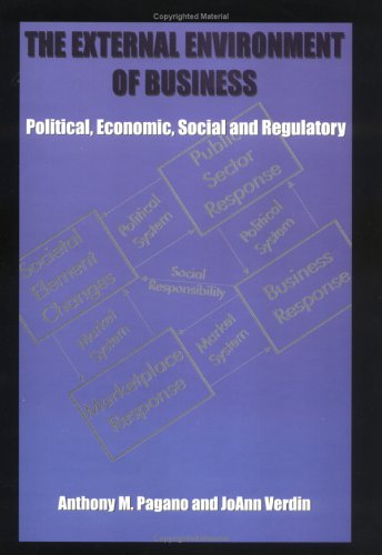 The external environment of business: Political, economic, social and regulatory,Used