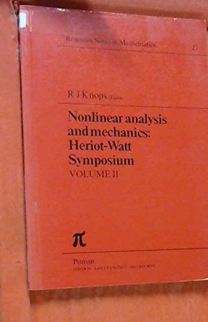 Nonlinear Analysis & Mechanics: Heriotwatt Symposium, Vol. 2 (Research Notes In Mathematics)-used