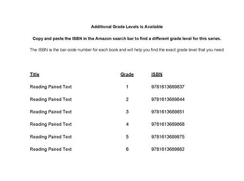 Reading Paired Text, Grade 6,Used