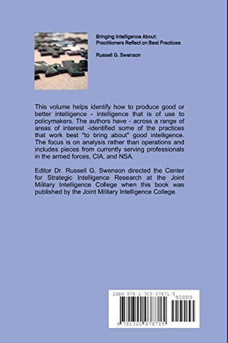 Bringing Intelligence About: Practitioners Reflect on Best Practices,Used