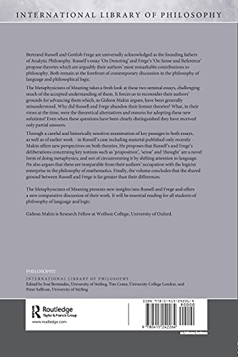 The Metaphysicians of Meaning (International Library of Philosophy),Used