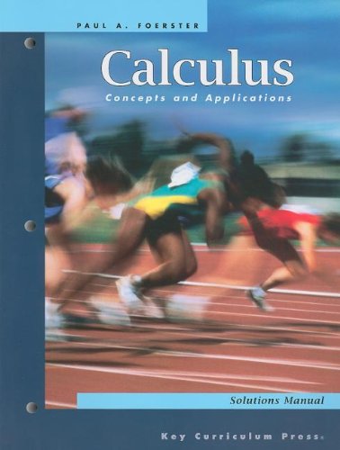 Calculus: Concepts and Applications SOLUTIONS MANUAL,Used