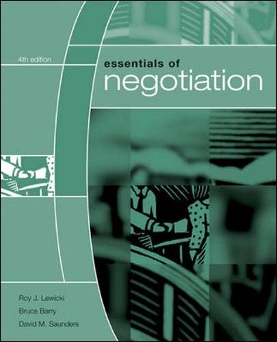 Essentials of Negotiation,Used
