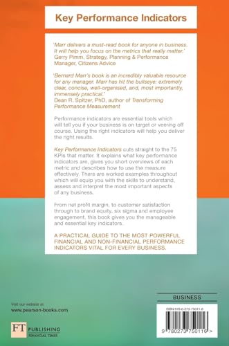 Key Performance Indicators (KPI): The 75 measures every manager needs to know (Financial Times Series),New