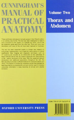 Cunningham'S Manual Of Practical Anatomy (Oxford Medical Publications),Used