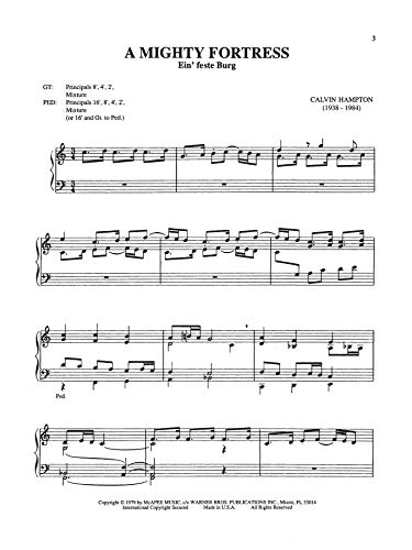 Calvin Hampton  Music for Organ: Eleven Organ Solos,Used