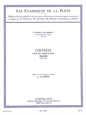 CHRISTOPH WILLIBALD VON GLUCK: SCENE DES CHAMPS ELYSEES (CLASSIQUES NO.20) (FLUTE & PIANO),Used