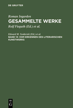Vom Erkennen Des Literarischen Kunstwerks (German Edition),Used
