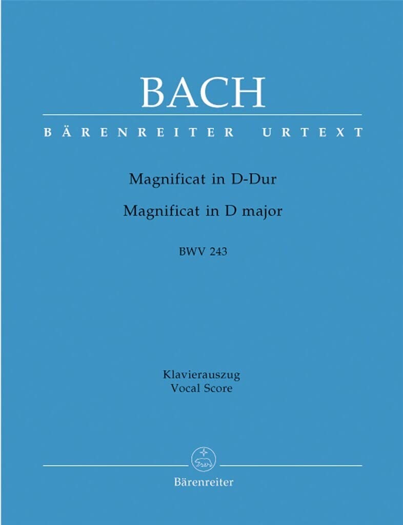 Jean Sebastien Bach : Magnificat In D Bwv 243  Magnificat En Re Majeur  Chant & Reduction Piano,New