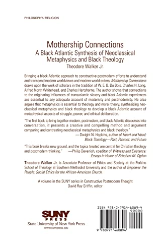 Mothership Connections: A Black Atlantic Synthesis of Neoclassical Metaphysics and Black Theology (Suny Series in Constructive P,Used