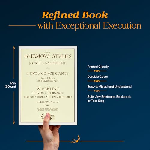 48 Famous Studies, (1st and 3rd Part): Oboe  Melodious Etudes with Oboe and Saxophone Sheet Music  Oboe and Saxophone Duet Boo,Used