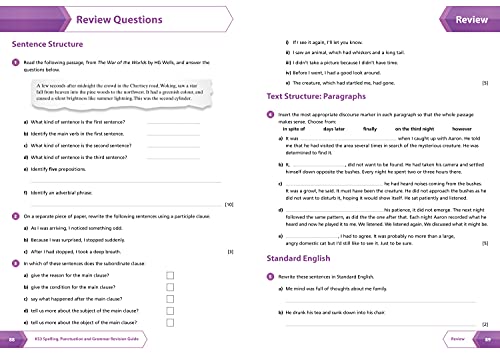 KS3 Spelling, Punctuation and Grammar AllinOne Complete Revision and Practice: Ideal for Years 7, 8 and 9 (Collins KS3 Revisio,Used