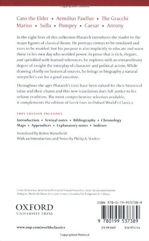 Roman Lives: A Selection of Eight Roman Lives (Oxford World's Classics),New