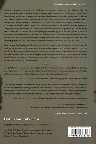 Errant Modernism: The Ethos of Photography in Mexico and Brazil (a John Hope Franklin Center Book),New