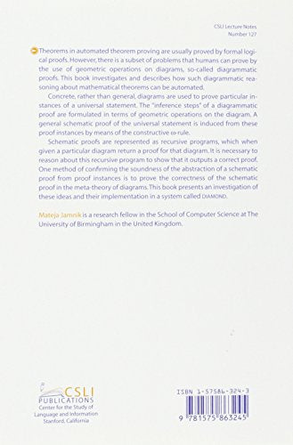 Mathematical Reasoning with Diagrams (Volume 127) (Lecture Notes),Used