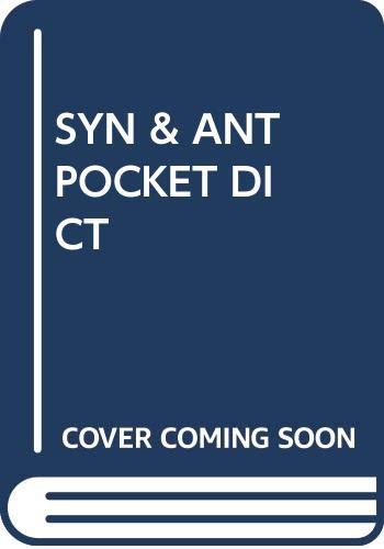 Syn & Ant Pocket Dict,Used