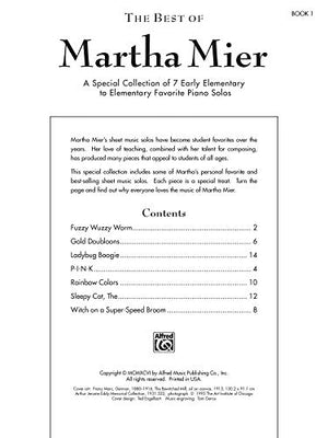 The Best of Martha Mier, Bk 1: A Special Collection of 7 Early Elementary to Elementary Favorite Piano Solos,Used